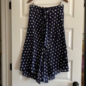 Anthropologie polka dot midi skirt
